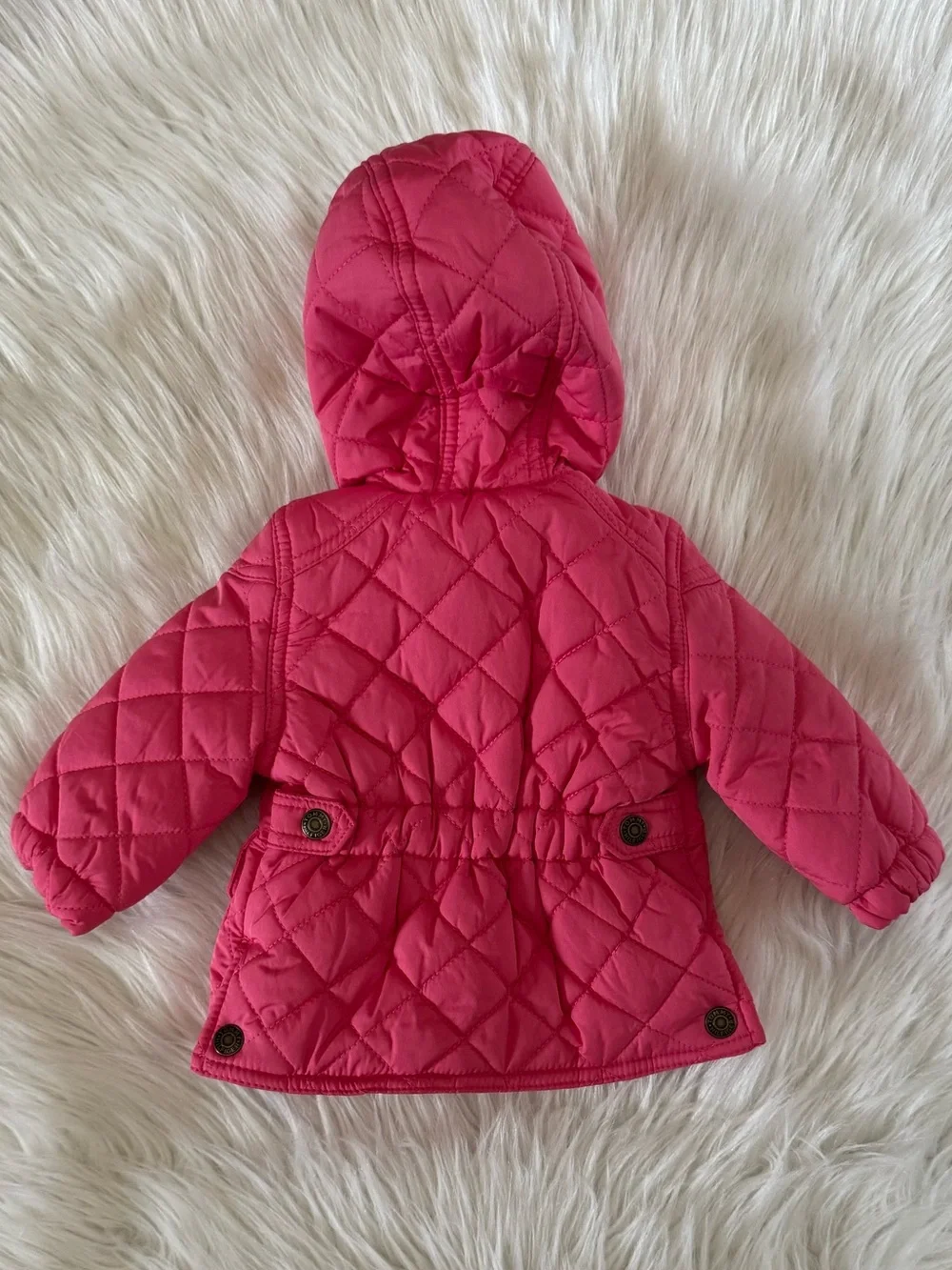 Toddler Tommy Hilfiger Quilted Hooded Jacket Hot Pink Size 3-6 Months